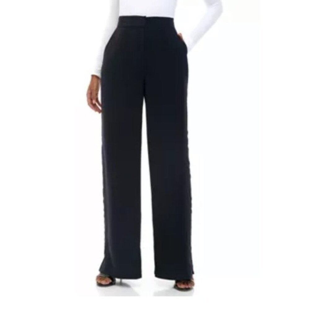 Biltmore Navy Blue Tuxedo Women's Wide Leg Pants Size 6 NWT - Picture 2 of 16